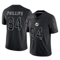 Kooe M.Dolphins #94 Jordan Phillips Player Black Reflective Limited Game Stitched Jerseys