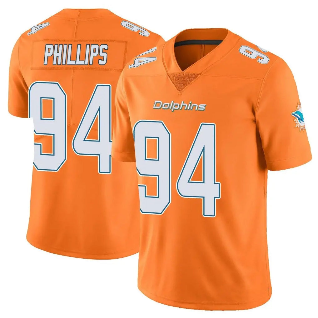 Kooe M.Dolphins #94 Jordan Phillips Player Orange Limited Home Game Stitched Jerseys