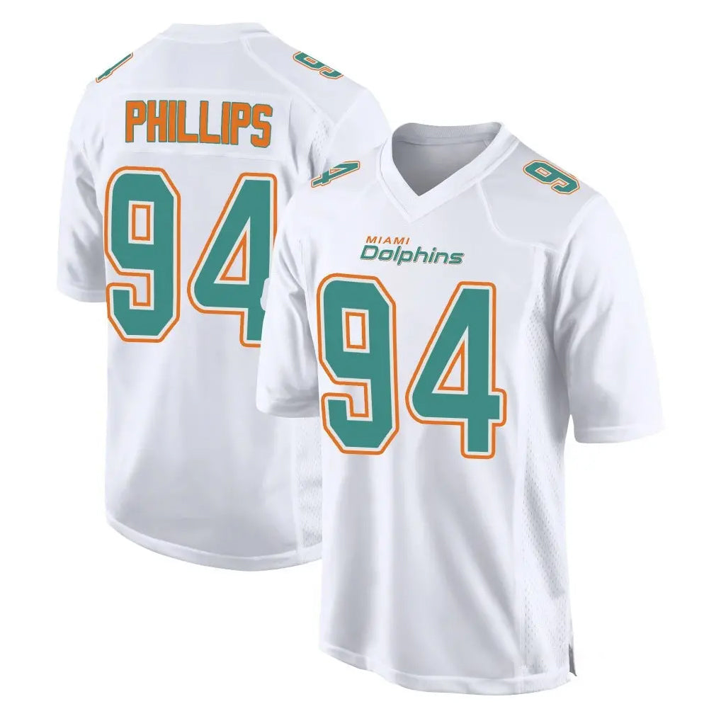 Kooe M.Dolphins #94 Jordan Phillips Player White Fashion Home Game Stitched Jerseys
