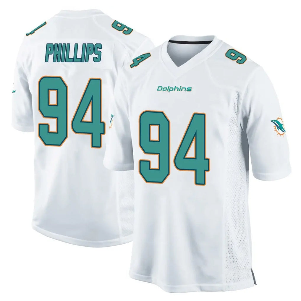 Kooe M.Dolphins #94 Jordan Phillips Player White Home Game Stitched Jerseys