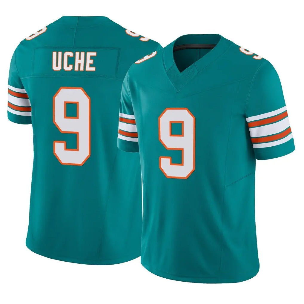 Kooe M.Dolphins #9 Joshua Uche Player Aqua Limited Alternate Vapor F.U.S.E. Home Game Stitched Jerseys