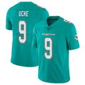 Kooe M.Dolphins #9 Joshua Uche Player Aqua Limited Vapor Untouchable Home Game Stitched Jerseys