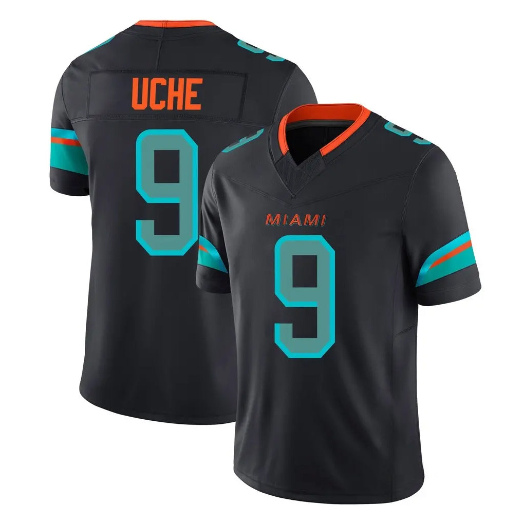 Kooe M.Dolphins #9 Joshua Uche Player Black Limited Pitch Rivalries Collection Home Game Stitched Jerseys