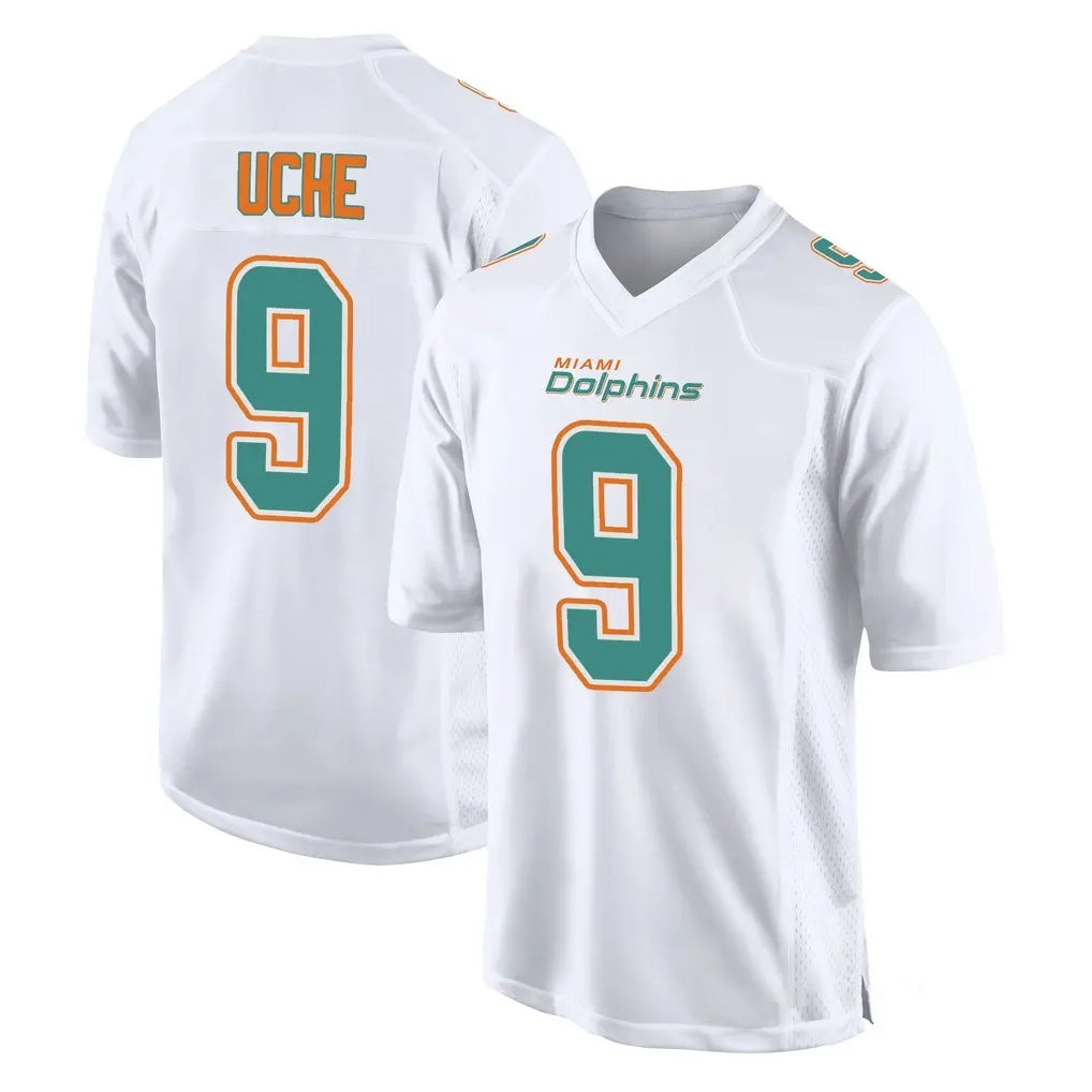 Kooe M.Dolphins #9 Joshua Uche Player White Fashion Home Game Stitched Jerseys