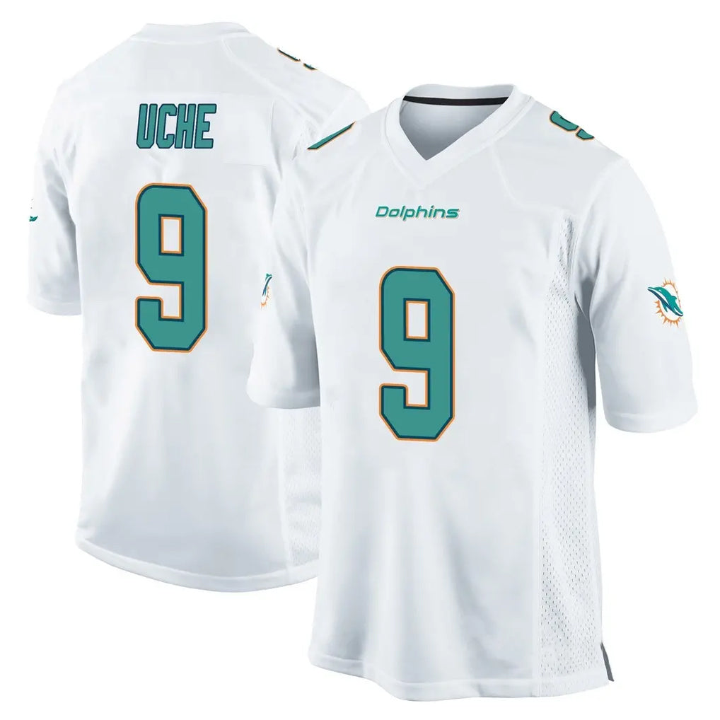 Kooe M.Dolphins #9 Joshua Uche Player White Home Game Stitched Jerseys