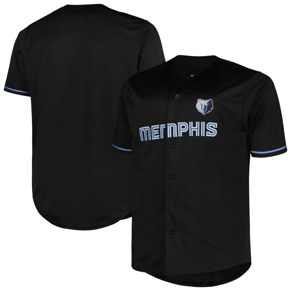 Kooe M.Grizzlies Profile Black Big & Tall Pop Stitched Jerseys