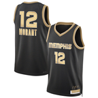 Kooe M.Grizzlies #12 Ja Morant Black Select Series Swingman Stitched Jerseys
