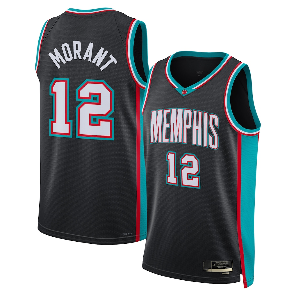 Kooe M.Grizzlies #12 Ja Morant Black Swingman Stitched Jerseys- Classic Edition