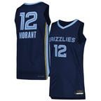 Kooe M.Grizzlies #12 Ja Morant Navy Authentic Stitched Jerseys- Icon Edition
