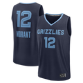 Kooe M.Grizzlies #12 Ja Morant Navy Fast Break Replica Player Stitched Jerseys- Icon Edition