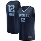 Kooe M.Grizzlies #12 Ja Morant Navy Fast Break Replica Stitched Jerseys- Icon Edition