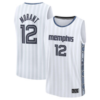 Kooe M.Grizzlies #12 Ja Morant White 2025-2026 City Edition Fast Break Stitched Jerseys