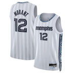 Kooe M.Grizzlies #12 Ja Morant White 2025-2026 Swingman Stitched Jerseys- City Edition