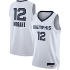 Kooe M.Grizzlies #12 Ja Morant White Swingman Stitched Jerseys- Association Edition