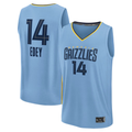 Kooe M.Grizzlies #14 Zach Edey Light Blue Fast Break Replica Player Stitched Jerseys- Statement Edition