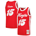 Kooe M.Grizzlies #15 Vince Carter Mitchell & Ness Red 2015-2016 Hardwood Classics Swingman Stitched Jerseys