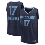 Kooe M.Grizzlies #17 Yuki Kawamura Navy Fast Break Replica Player Stitched Jerseys- Icon Edition
