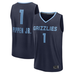 Kooe M.Grizzlies #1 Scotty Pippen Jr. Navy Fast Break Replica Player Stitched Jerseys- Icon Edition
