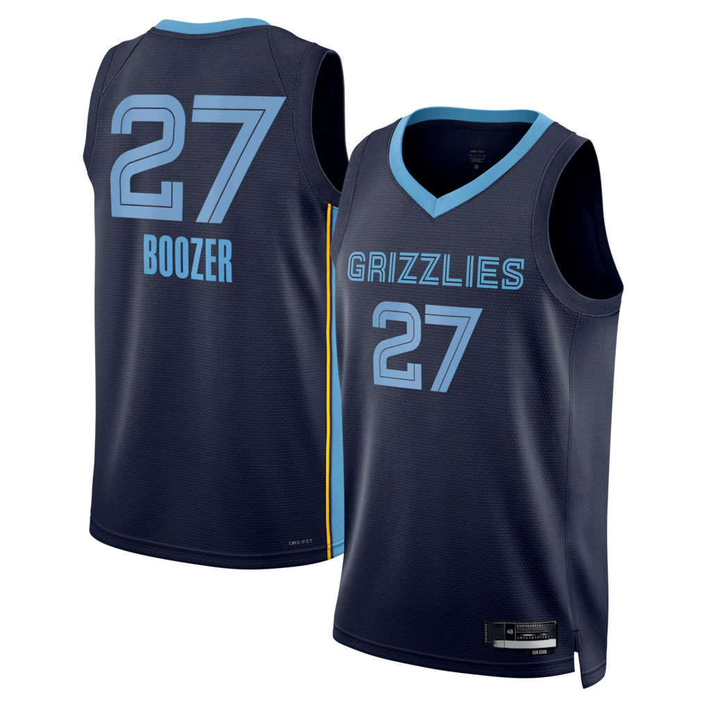 Kooe M.Grizzlies #27 Cameron Boozer Navy 2026 Draft Swingman Stitched Jerseys- Icon Edition
