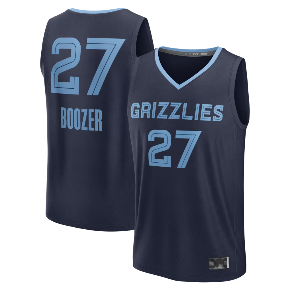 Kooe M.Grizzlies #27 Cameron Boozer Navy Draft First Round Pick Fast Break Stitched Jerseys- Icon Edition