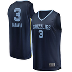 Kooe M.Grizzlies #3 Jake LaRavia Navy Fast Break Replica Player Stitched Jerseys- Icon Edition