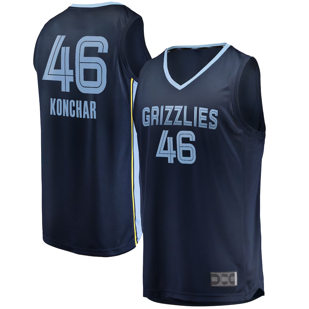Kooe M.Grizzlies #46 John Konchar Navy Fast Break Replica Stitched Jerseys- Icon Edition