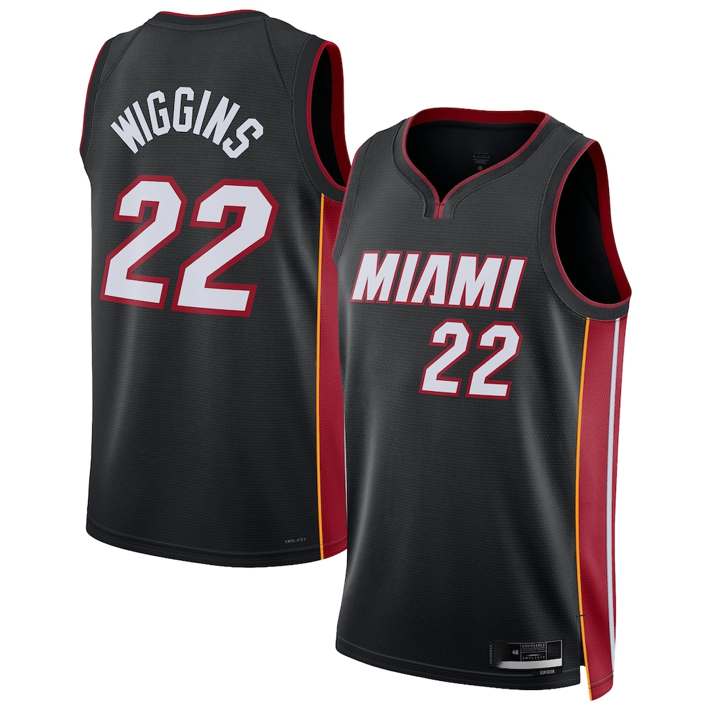 Kooe M.Heat #22 Andrew Wiggins Black Swingman Jerseys - Icon Edition
