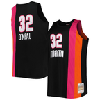 Kooe M.Heat #32 Shaquille O'Neal Mitchell & Ness Black Big & Tall Hardwood Classics 2005-2006 Swingman Jerseys