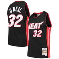 Kooe M.Heat #32 Shaquille O'Neal Mitchell & Ness Black Hardwood Classics Swingman Jerseys