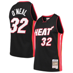 Kooe M.Heat #32 Shaquille O'Neal Mitchell & Ness Black Hardwood Classics Swingman Jerseys