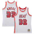 Kooe M.Heat #32 Shaquille O'Neal Mitchell & Ness White 2007-2008 Hardwood Classics Swingman Jerseys