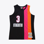 Kooe M.Heat #3 Dwyane Wade Mitchell & Ness Black 2005-06 Hardwood Classics Authentic Jerseys