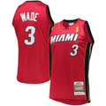 Kooe M.Heat #3 Dwyane Wade Mitchell & Ness Red 2005-06 Hardwood Classics Authentic Jerseys