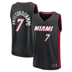 Kooe M.Heat #7 Giannis Antetokounmpo Black Fast Break Jerseys - Icon Edition