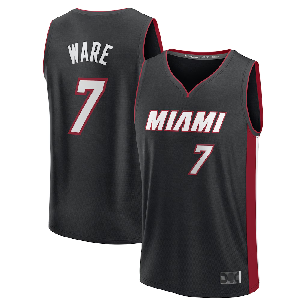 Kooe M.Heat #7 Kel'el Ware Black Fast Break Replica Player Jerseys - Icon Edition
