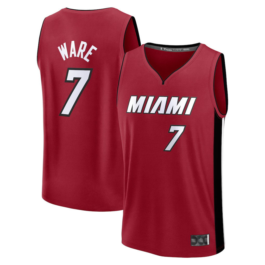 Kooe M.Heat #7 Kel'el Ware Red Fast Break Player Jerseys - Statement Edition