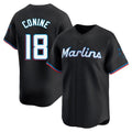 Kooe M.Marlins #18 Griffin Conine Player Black Home Limited Stitched Jerseys