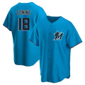 Kooe M.Marlins #18 Griffin Conine Player Blue Home Game Stitched Jerseys