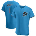 Kooe M.Marlins #1 Connor Norby Player Blue Home Limited Elite Stitched Jerseys