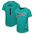Kooe M.Marlins #1 Connor Norby Player Teal  Home Game Stitched Jerseys