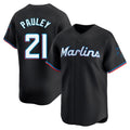 Kooe M.Marlins #21 Graham Pauley Player Black  Home Limited Stitched Jerseys