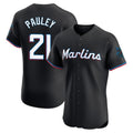 Kooe M.Marlins #21 Graham Pauley Player Black Vapor Home Limited Elite Stitched Jerseys