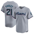 Kooe M.Marlins #21 Graham Pauley Player Gray Home Limited Stitched Jerseys