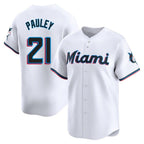 Kooe M.Marlins #21 Graham Pauley Player White  Home Limited Stitched Jerseys