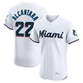Kooe M.Marlins #22 Sandy Alcantara Player White  Home Limited Elite Stitched Jerseys