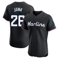 Kooe M.Marlins #26 Janson Junk Player Black Vapor Home Limited Elite Stitched Jerseys