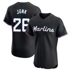 Kooe M.Marlins #26 Janson Junk Player Black Vapor Home Limited Elite Stitched Jerseys