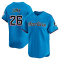 Kooe M.Marlins #26 Janson Junk Player Blue Home Limited Stitched Jerseys