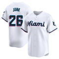 Kooe M.Marlins #26 Janson Junk Player White Home Limited Stitched Jerseys
