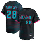 Kooe M.Marlins #28 Kyle Stowers Player Black City Connect Home Limited Stitched Jerseys
